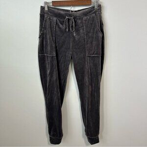 House of Harlow 1960 Velvet Velour Gray Jogger Casual Pants Women’s Size Small